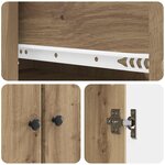 vidaXL Ensemble de Meubles 2 Pièces Chêne artisanal Bois d'ingénierie