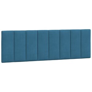 vidaXL Coussin de tête de lit Hanko bleu 160 cm velours