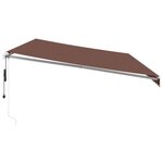 vidaXL Auvent rétractable automatique marron 600x350 cm