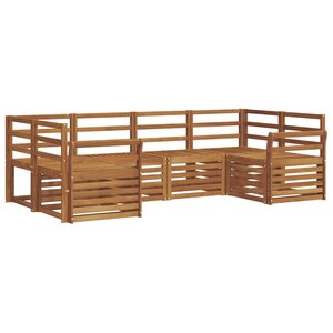 vidaXL Ensemble de canapés d'extérieur 6 pc Naturel