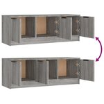vidaXL Meuble TV Sonoma gris 102x35x36 5 cm Bois d'ingénierie