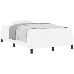 vidaXL Cadre de lit avec matelas Blanc 120 x 200 cm tissu