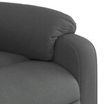 vidaXL Fauteuil inclinable Gris foncé Tissu