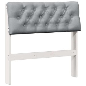 vidaXL Tête de lit capitonnée Gris clair 75 cm Pin massif