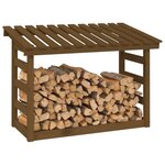 vidaXL Support de bois de chauffage Marron miel 108x64 5x78cm Bois pin