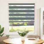 vidaXL Store zèbre gris foncé largeur du tissu 105 9 cm polyester