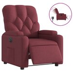vidaXL Fauteuil inclinable électrique Rouge bordeaux Tissu