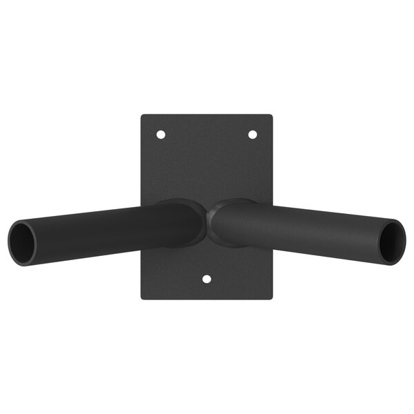 Support de drapeau vidaXL pour 2 drapeaux à accrocher au mur en acier noir