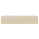 vidaXL Cadre de lit avec matelas Crème 80 x 200 cm tissu