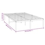 vidaXL Cadre de lit métal sans matelas noir 120x190 cm