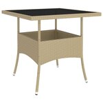 vidaXL Ensemble à manger de jardin 5 Pièces Résine tressée Beige
