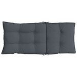 vidaXL Coussins de chaise à dossier haut lot de 2 anthracite