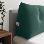 vidaXL Coussin de Dos Vert foncé 140 x 24 x 50 cm Velours