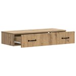 vidaXL Table d'appoint murale 87 5 x 34 5 x 17 cm Bois d'ingénierie