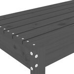 vidaXL Banc de jardin gris 80x38x45 cm bois massif de pin