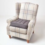 Coussin d'assise rehausseur en coton Gris ardoise  50 x 50 x 10 cm - HOMESCAPES
