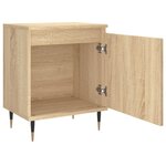 vidaXL Tables de chevet 2Pièces chêne sonoma 40x30x50cm bois d'ingénierie