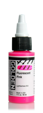 Encre acrylic high flow golden v 30ml rose fluorescent