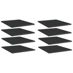 vidaXL Panneaux de bibliothèque 8 Pièces noir brillant bois d’ingénierie