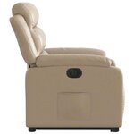 vidaXL Fauteuil inclinable électrique cappuccino similicuir