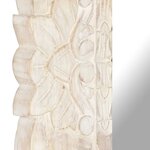 vidaXL Miroir Blanc 110x50 cm Bois de manguier massif