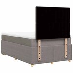 vidaXL Sommier à lattes de lit avec matelas Taupe 120x200 cm Tissu