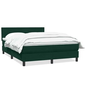 vidaXL Sommier à lattes de lit et matelas vert foncé 160x210cm velours