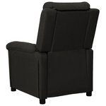vidaXL Fauteuil inclinable Noir Tissu