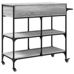 vidaXL Chariot de cuisine sonoma gris 105x42x95 cm bois d'ingénierie
