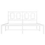 vidaXL Cadre de lit métal sans matelas et tête de lit blanc 140x200 cm