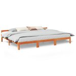 VidaXL Cadre de lit familial sans matelas marron ciré 270x200 cm