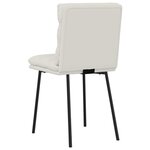 vidaXL Chaises à manger lot de 2 Crème Velours