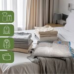 Pack and Move - Lot 12 Housses Rangement Sous Vide - Taille M 60 x 80 cm - Sac de Compression - Manteaux Habils Ski - Moyen Format - Fermeture Zip