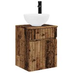vidaXL Meuble de lavabo mural Bois ancien 39 x 41 x 64 5 cm