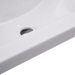 Vidaxl ensemble de meubles de salle de bain gris brillant aggloméré