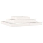 vidaXL Jardinière Blanc 110x110x27 cm Bois massif de pin