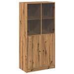 vidaXL Buffet haut avec portes chêne artisanal bois d'ingénierie