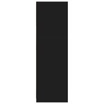 vidaXL Cabinet de salle de bain avec tiroir Noir 79 5 x 49 x 156 cm