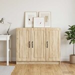vidaXL Buffet Chêne Sonoma 89 x 34 5 x 77 cm Bois d'ingénierie