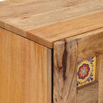 vidaXL Buffet avec porte Naturel 40 x 33 x 75 cm Bois de mangue massif
