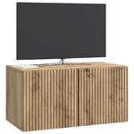 vidaXL Meuble TV mural 59 5 x 31 x 30 cm Chêne artisanal
