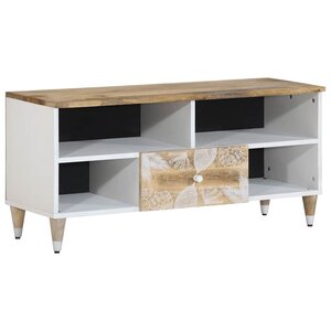 vidaXL Meuble TV 100x33 5x46 cm bois massif de manguier