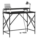 vidaXL Bureau Chêne noir 100 x 50 x 86 5 cm Bois d'ingénierie