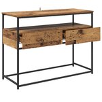vidaXL Table console Bois Ancien 100 x 40 x 75 cm Bois d'ingénierie