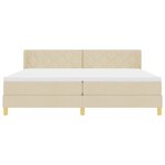 Lit coffre vidaXL avec matelas crème 200x200 cm tissu