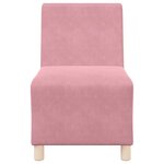 vidaXL Canapé modulaire sans accoudoirs Rose 55 cm Velours
