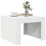 vidaXL Table basse blanc 50x50x35 cm bois d'ingénierie