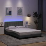 vidaXL Cadre de lit sans matelas gris clair 120x200 cm tissu