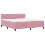 vidaXL Lit à ressorts avec matelas Rose 180 x 200 cm Velours