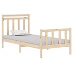 vidaXL Cadre de lit sans matelas 90x190 cm bois massif